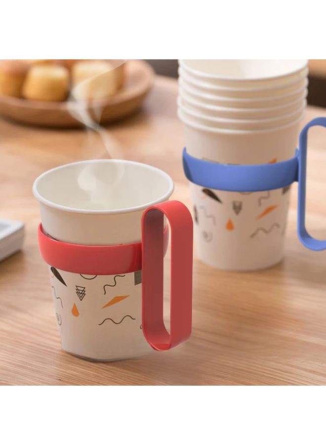 Assorted Varieties 2pcs Portable Cup Holders Made Of Thick Heat Resistant Material With Handles For Convenience Ideal For Trendy Disposable Paper Cups Suitable For Home And Office Use Durable Plastic - Image 1