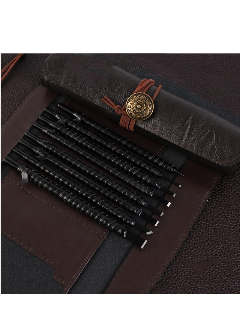 SYOSI - Stone Carving Tool Set of 8 Wood Carving Tools Kit Wood Carving Knife Set Stone Seal Engraving Kit Tungsten Steel Carving Chisels for DIY Art Craft Clay Carpentry - Image 1