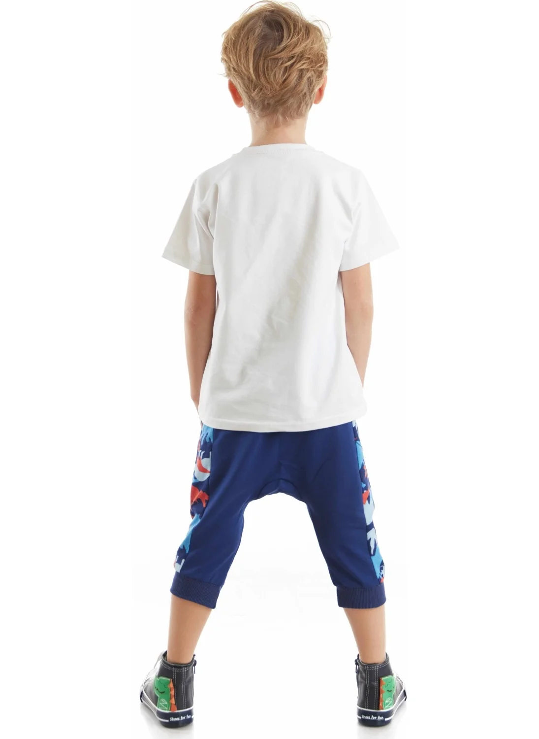 Denokids Dino Dudes Boy T-shirt Capri Shorts Set