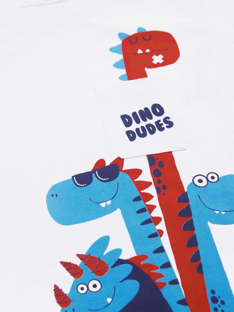 Denokids Dino Dudes Boy T-shirt Capri Shorts Set