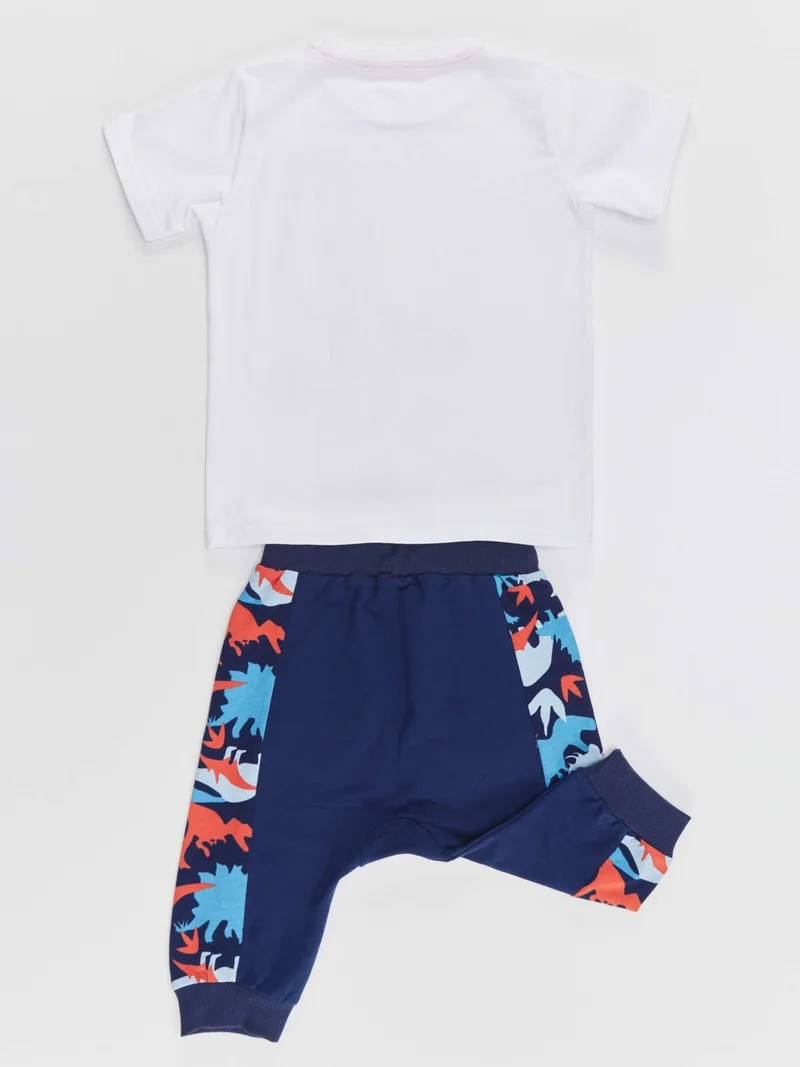 Denokids Dino Dudes Boy T-shirt Capri Shorts Set