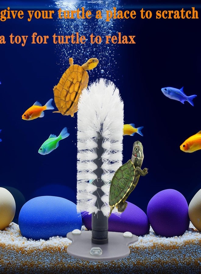Odebyata Turtle Brush with Strong Suction Cup,Turtle Back Clean Brush to Remove Mud Dirt,Turtle Owners Lovers Accessories for Turtle Tank Turtle Habitat, Turtle Shell Clean Brush Tools - Image 3