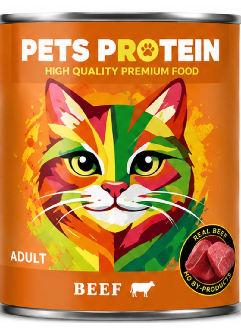 Pets Protein Adult Wet Cat Food with Beef 400g Pack of 12Cans | Pets Zone - Image 3