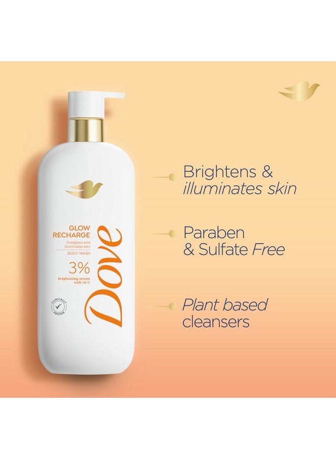 دوف غسول الجسم المقشر من دوف، جلو ريتشارج، ينشط البشرة ويضيءها، مصل تفتيح 3% مع فيتامين سي، 18.5 أونصة - Image 2