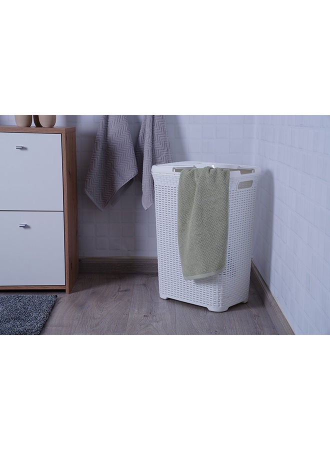 Pan Home سلة غسيل روسكوي 44.5×34.5×61 سم كريمي - Image 1