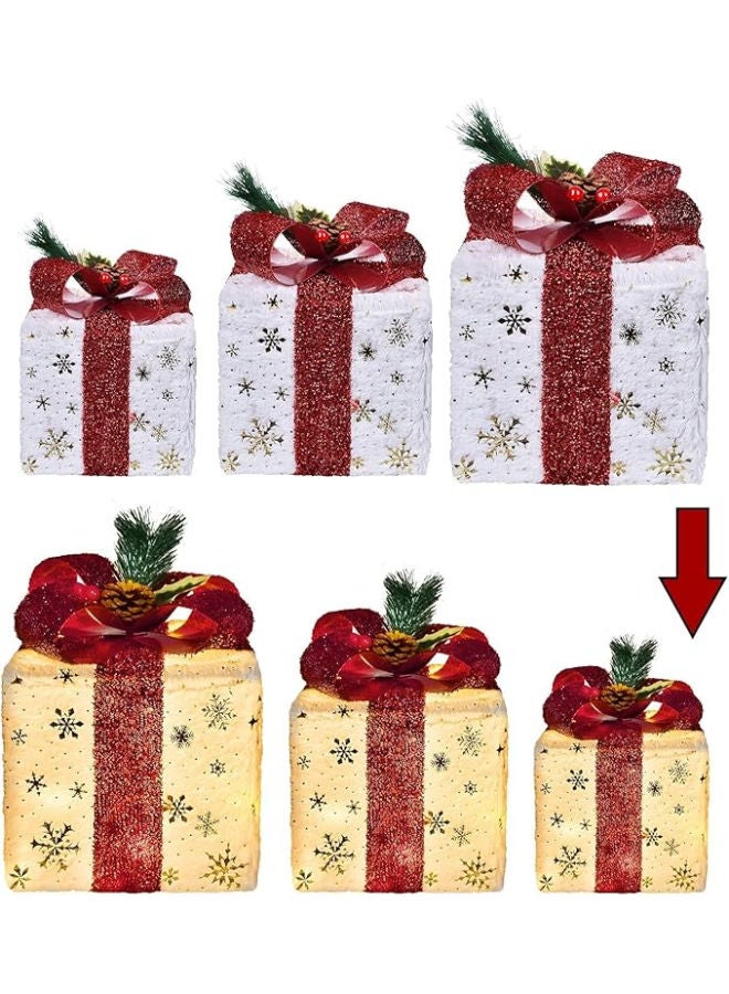 Set of 3 Christmas Lighted Gift Boxes - Image 2