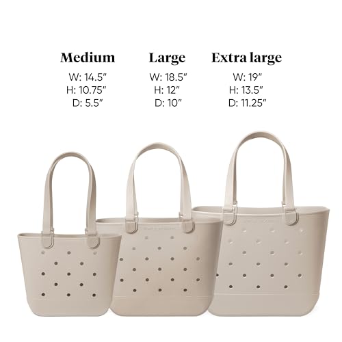 Simple Modern Large Beach Bag | Waterproof Getaway Rubber Tote with Zipper Pocket for Travel, Pool, Boat, Groceries, Sports | Malibu - Image 3