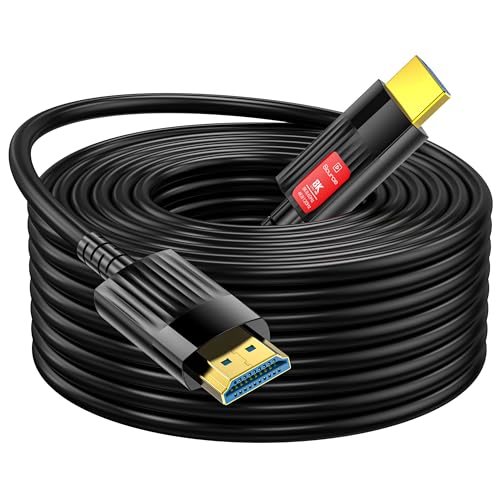 Anehmeta Fiber Optic HDMI Cable 65FT/20M, Long HDMI 2.1 Cable Support 48Gbps High Speed 8K@60Hz 4K@120Hz Dynamic HDR/eARC/HDCP 2.2&2.3/Dolby Atmos for Monitor,TV,Projector, Gaming Console - Image 1