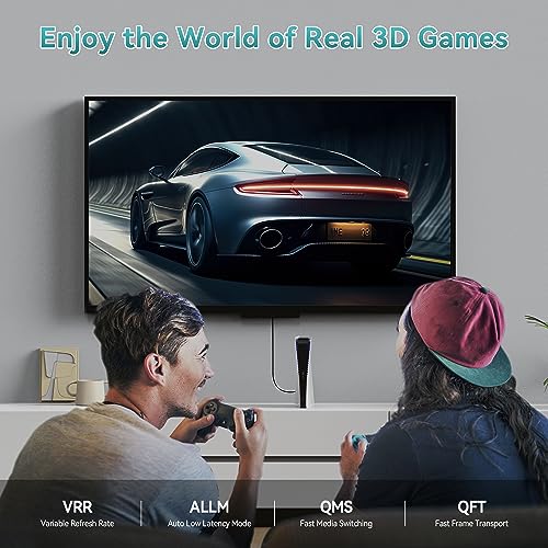 Anehmeta Fiber Optic HDMI Cable 65FT/20M, Long HDMI 2.1 Cable Support 48Gbps High Speed 8K@60Hz 4K@120Hz Dynamic HDR/eARC/HDCP 2.2&2.3/Dolby Atmos for Monitor,TV,Projector, Gaming Console - Image 5