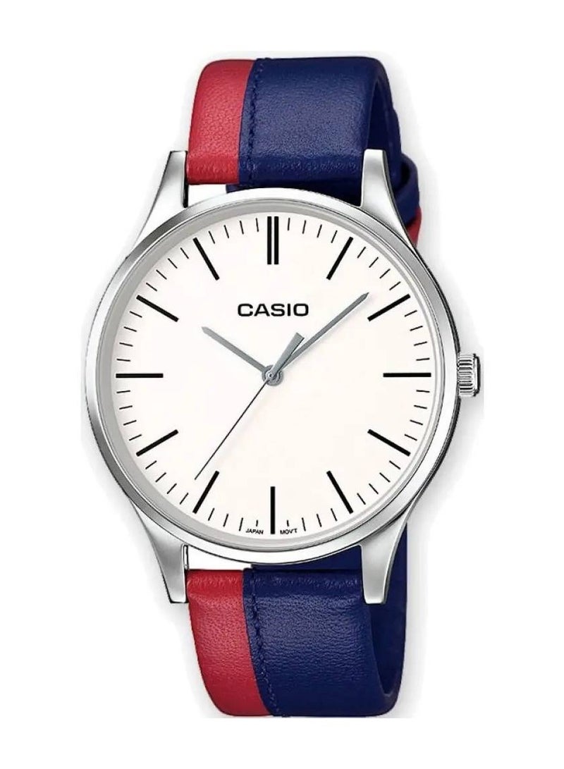 CASIO ساعة كوارتز تناظرية بحزام جلدي للرجال MTP-E133L-2EDF - Image 1