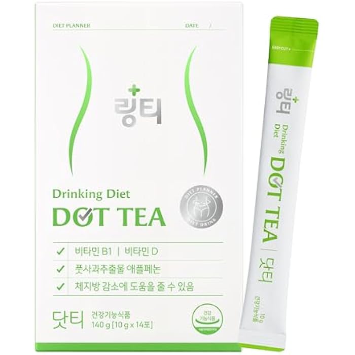 Lingtea Dot Tea – Green Apple Single-Serve Packets, 1 Boxes (214 Servings) – Apple-Derived Polyphenols + Vitamins B1 & D – Korean Inner Beauty Drink - Image 1