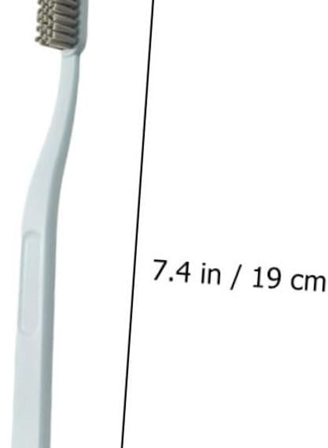 PartyKindom 6 Pack Hard Nylon Toothbrushes For Adults Individually Packaged Travel Oral Care - Image 3