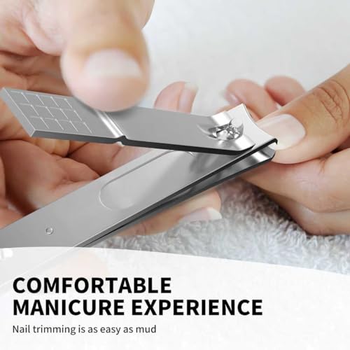 Derlaier Nail Clippers Set - Toenail Clippers & Fingernail Clipper Combo, Dual-Size Stainless Steel Nail Cutters for Home/Travel, Anti-Slip Grip, Ingrown Nail Care Tool - Image 2