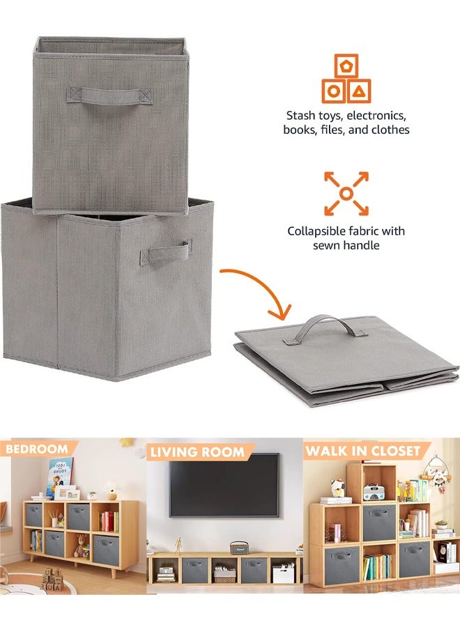 TAPIT Storage Bins Foldable Fabric Storage Cubes And Cloth Storage Organizer Drawer For Closet And Toys Storage (Grey) - Image 1