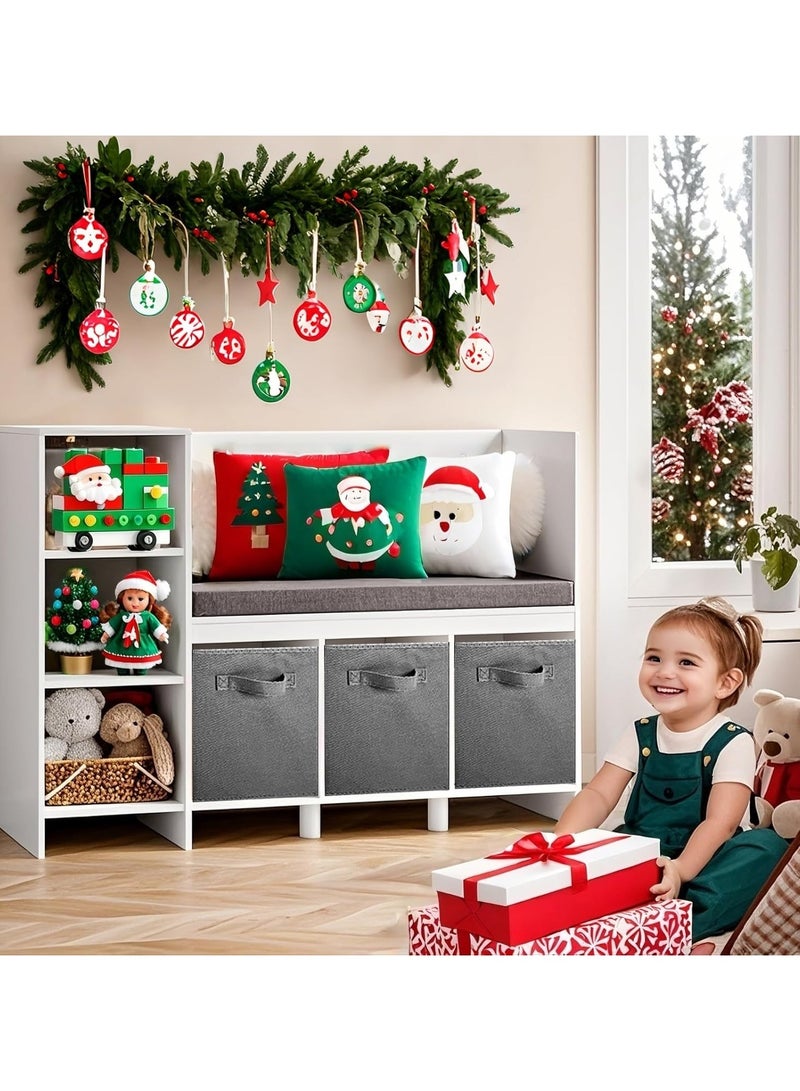 TAPIT Storage Bins Foldable Fabric Storage Cubes And Cloth Storage Organizer Drawer For Closet And Toys Storage (Grey) - Image 3