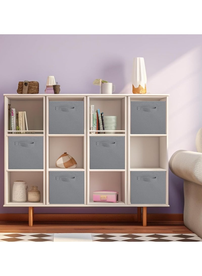 TAPIT Storage Bins Foldable Fabric Storage Cubes And Cloth Storage Organizer Drawer For Closet And Toys Storage (Grey) - Image 4