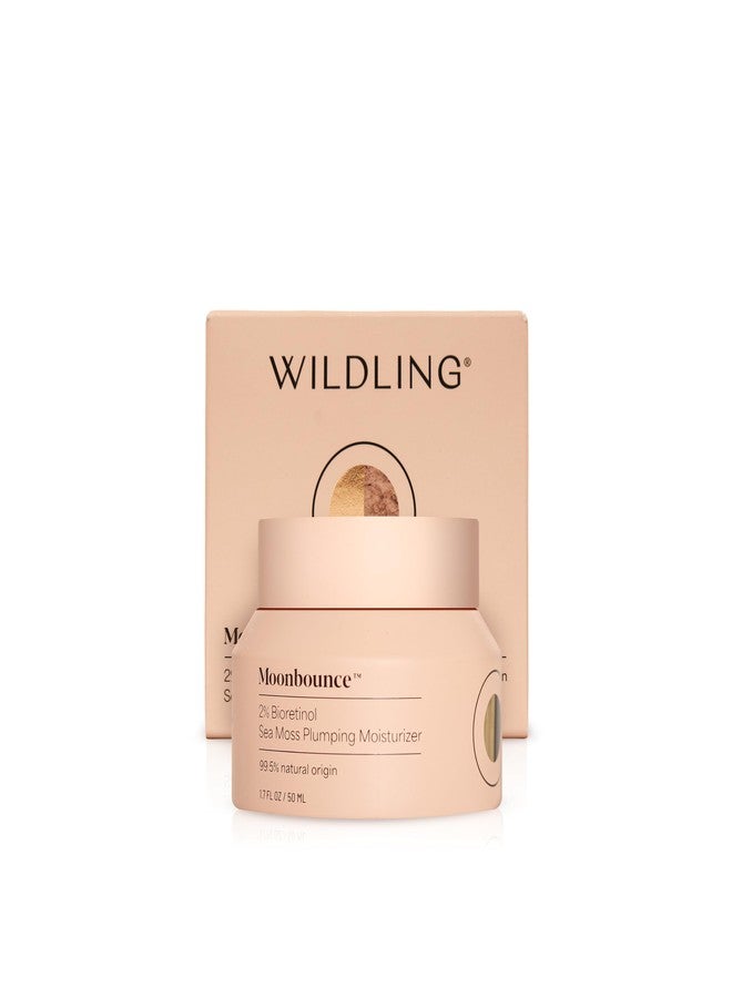 WILDLING Moonbounce 2% Bioretinol Plumping Moisturizer I Rock Samphire, Irish Sea Moss, Marshmallow Root, Moonstone I Hydrates, Boosts Elasticity, Firms I 99.5% Natural, Vegan, Cruelty Free (1.7fl oz) - Image 1