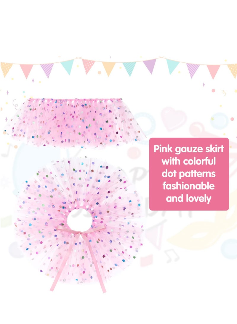 Mordely Dog Birthday Bandana with Hat and Dress Girl Set, Puppy Birthday Party Supplies, Cute Pink Tutu Skirt Outfit for Small Medium Large Dogs - Image 5