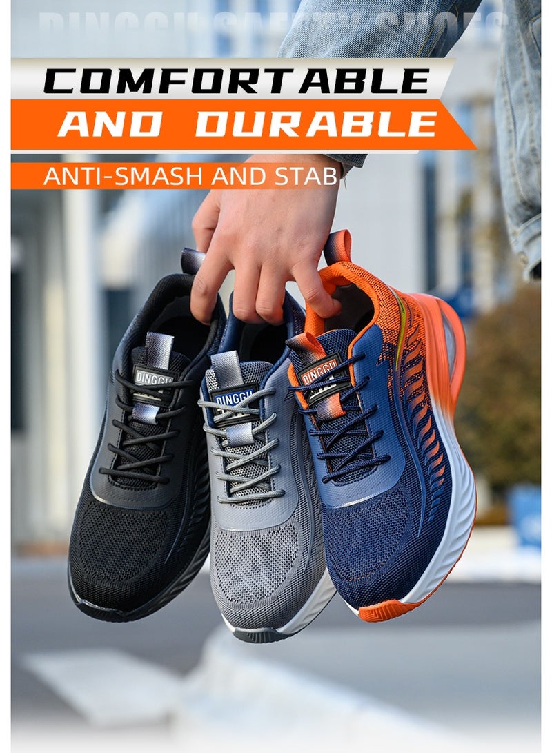 Steel Toe Shoes for Men Lightweight Safety Shoes Comfortable Puncture Proof Slip On Indestructible Work Shoes and Fashion Sneakers. - Image 2