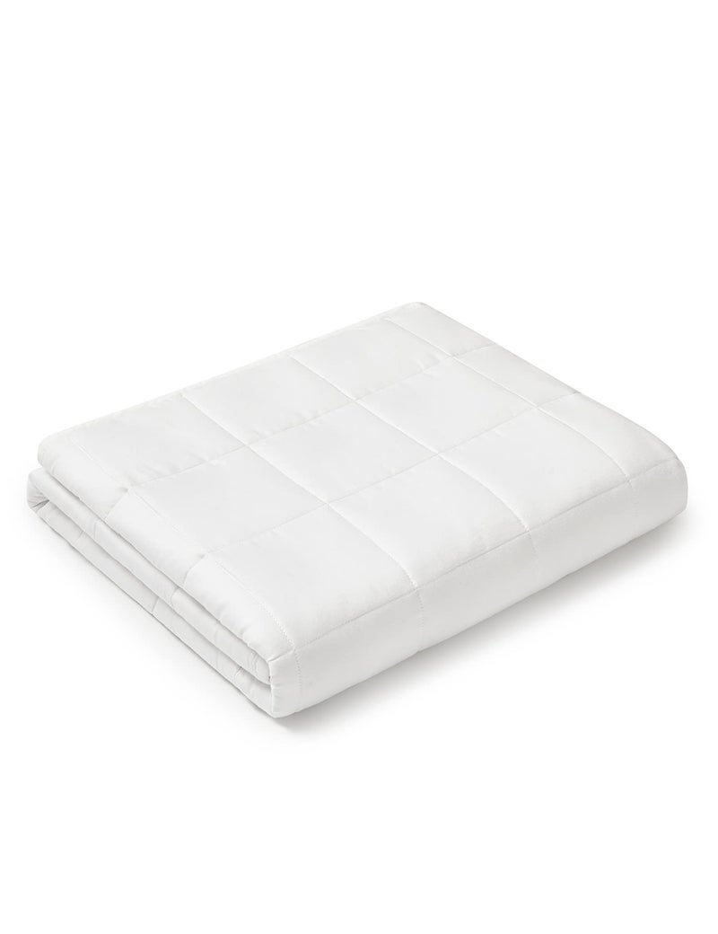 YnM Cooling Weighted Blanket White 60x80 20lbs Suit for One Person190lb Use on QueenKing Bed