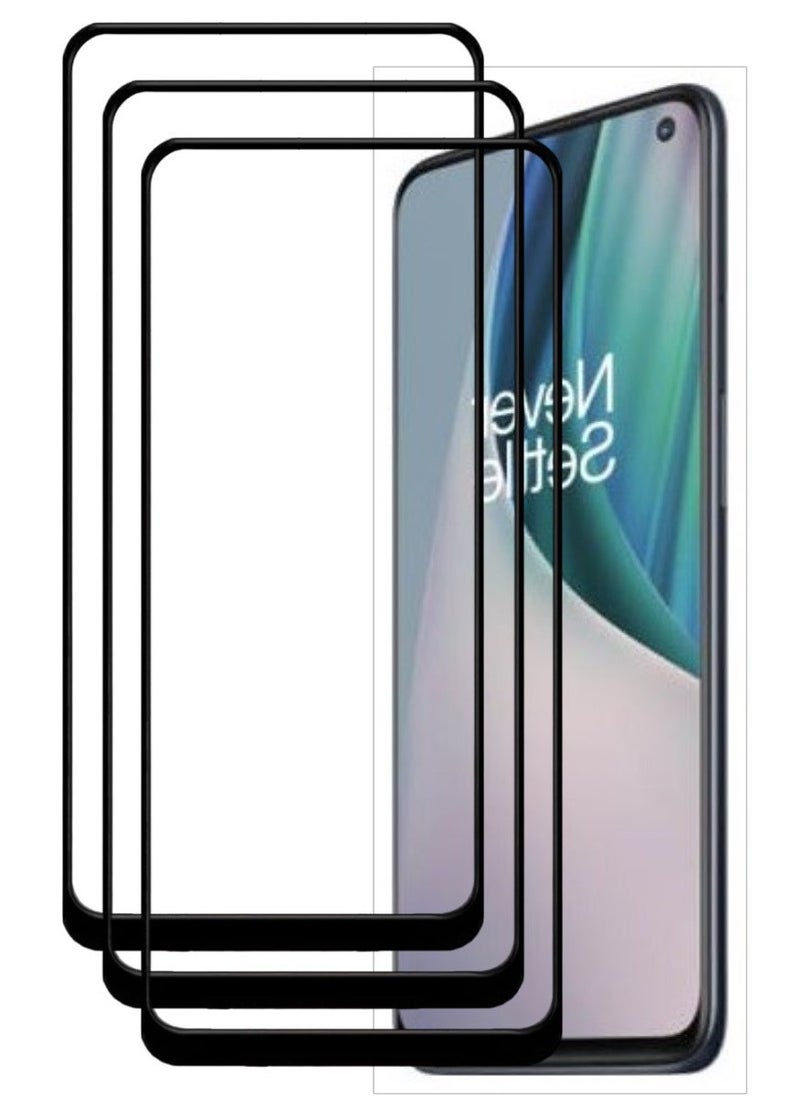 ACLIX 3 Pieces Antistatic ESD Dustproof Premium Quality High Definition Tempered Glass Screen Protector Designed For OnePlus Nord N10 5G - Image 1