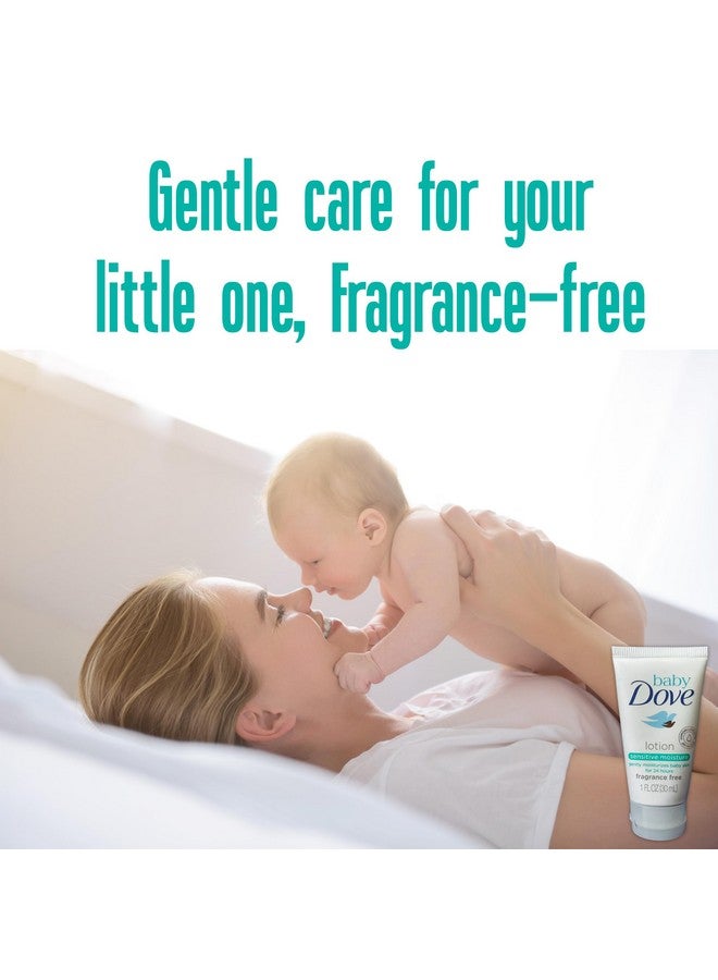 Baby Dove Sensitive Moisture Baby Lotion, 6 Pk Hypoallergenic Fragrance-Free for Sensitive Skin, Moisturizing Unscented Baby Lotion, Safe 4 Newborns Travel Size 1oz Ea - Image 4