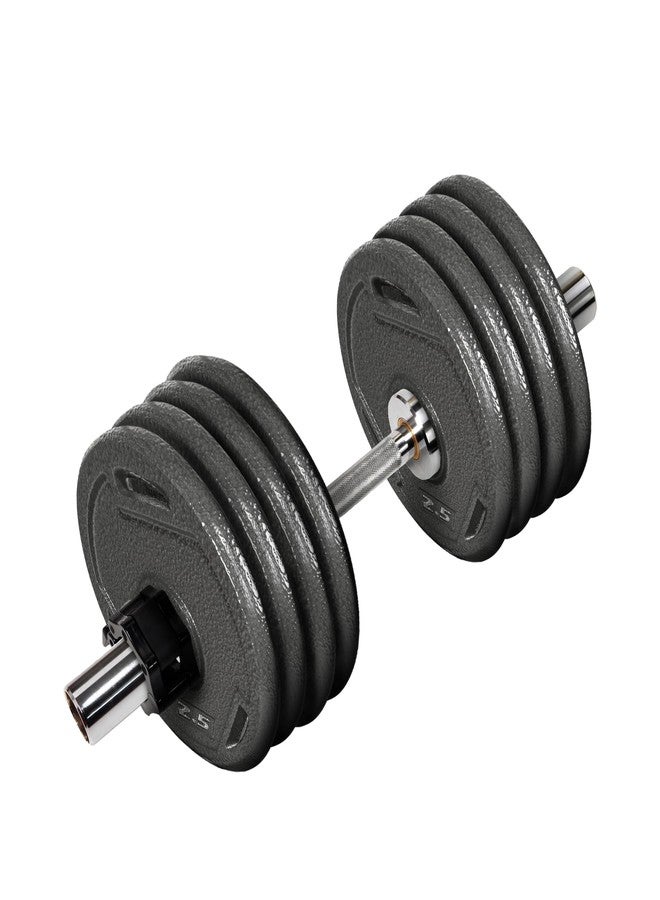 Fitvids مجموعة دمبل أولمبية من فيتفيدز، قابلة للتحميل بألواح أوزان بقياس 2 بوصة، وزن قابل للتعديل لتمارين القوة واللياقة البدنية، وزن المجموعة 20 رطلاً - Image 1