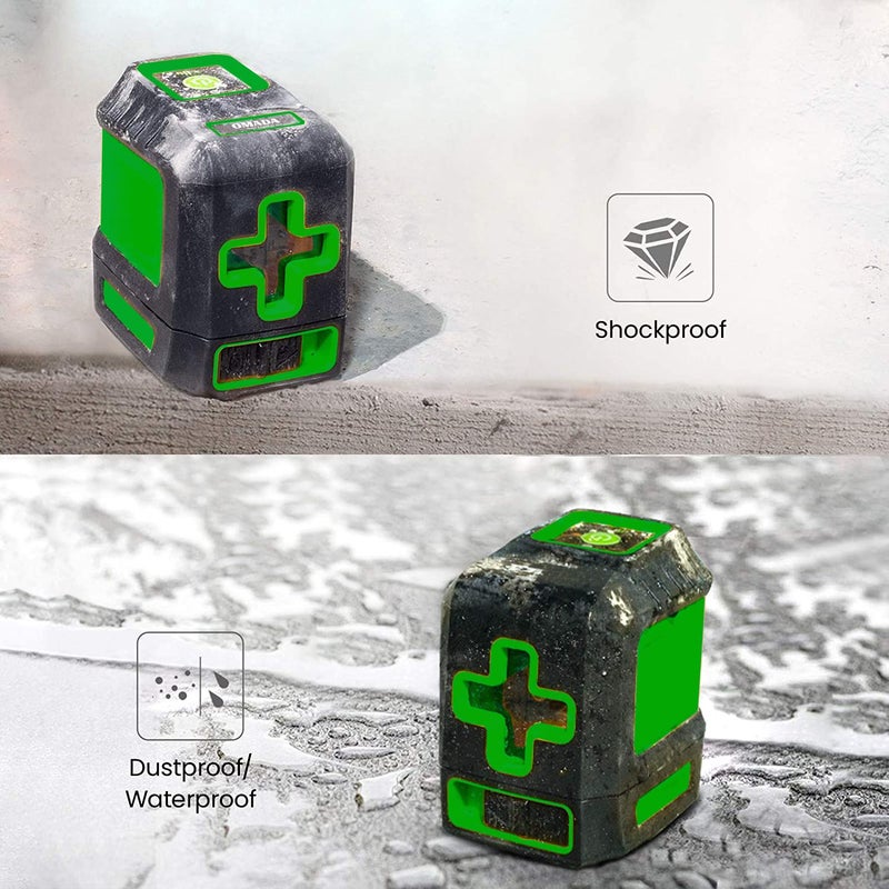 OMADA Self Laser leveling Machine - 2 lines Vertical and Horizontal Lines with Down Plumb Dot Alignment 30m Self-leveling Laser Tool -90°Rotating Base - Image 5