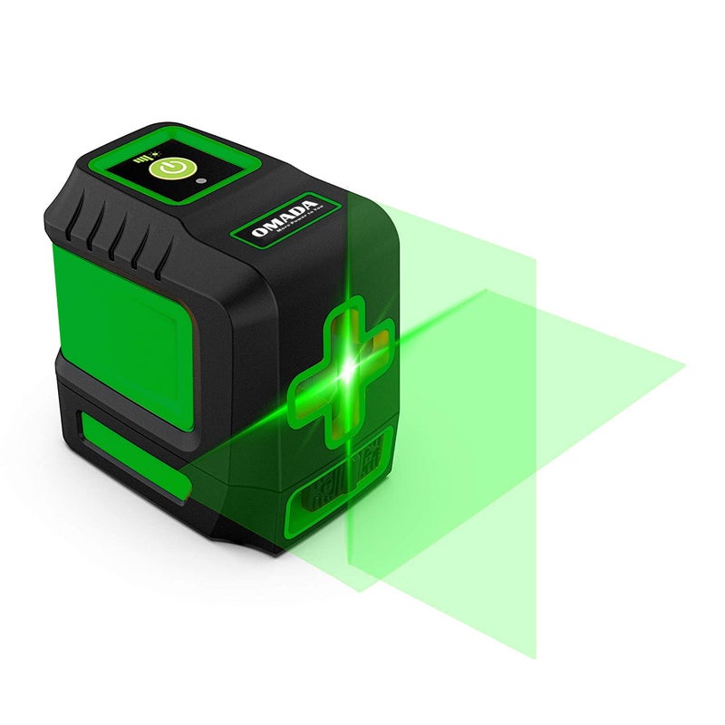 OMADA Self Laser leveling Machine - 2 lines Vertical and Horizontal Lines with Down Plumb Dot Alignment 30m Self-leveling Laser Tool -90°Rotating Base - Image 1