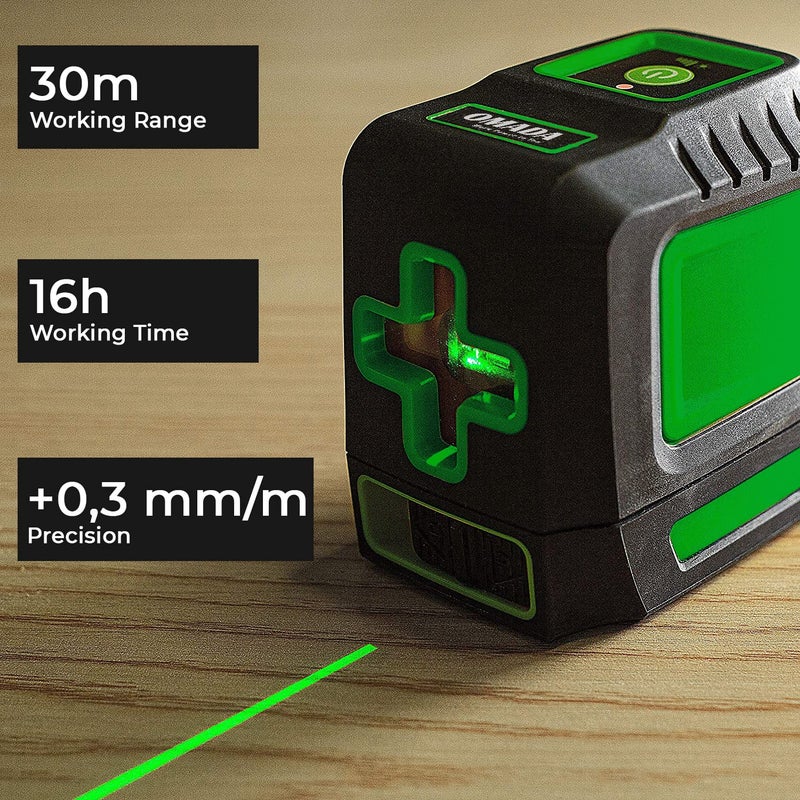 OMADA Self Laser leveling Machine - 2 lines Vertical and Horizontal Lines with Down Plumb Dot Alignment 30m Self-leveling Laser Tool -90°Rotating Base - Image 3