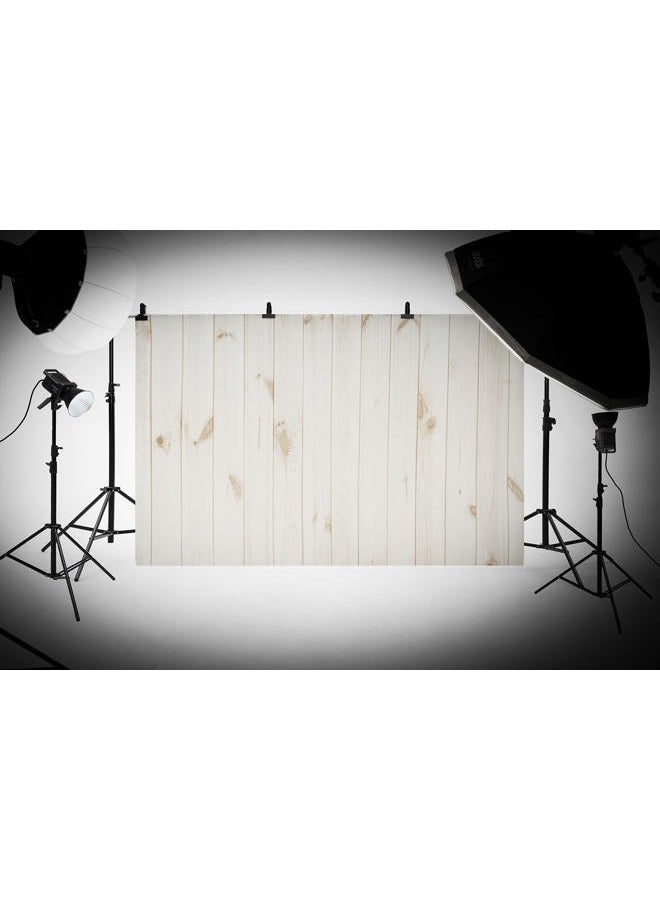 Harfirbe 7x5ft/2.2x1.5m White Wood Backdrops Wooden Backgrounds for Photography Studio - Image 3