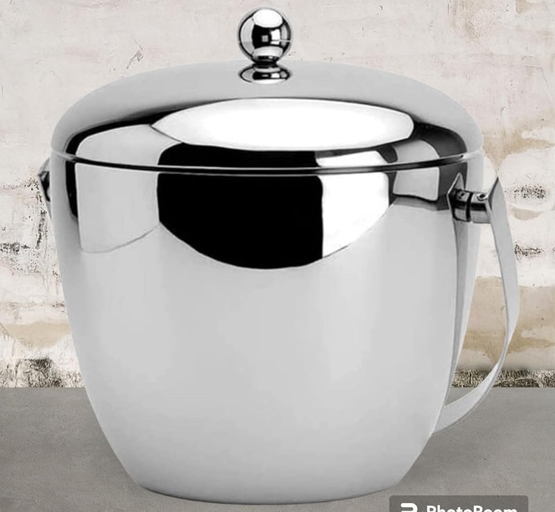 Proniks Stainless Steel Insulated Ice Bucket with Ice Tong Keeps Ice Cold for 6 h Great bar Tools for Home bar Accessories Mini bar Wine Medium - Image 2