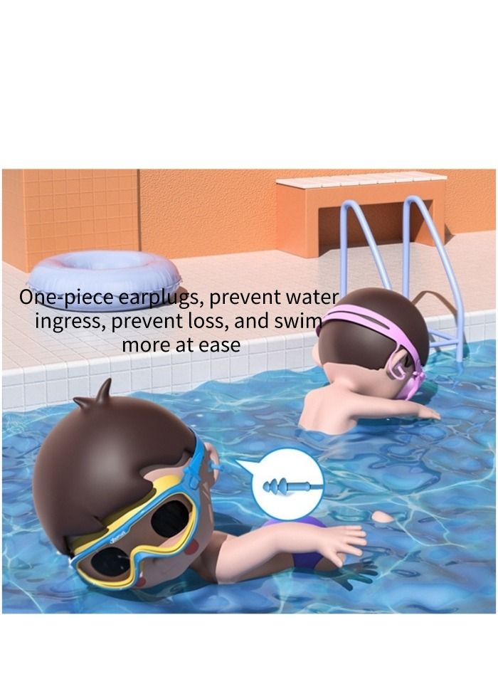 YouYou 4pcs Swimming Set Swimming Goggles Swimming Cap  Earplugs Kids Swimming Equipment - Image 2