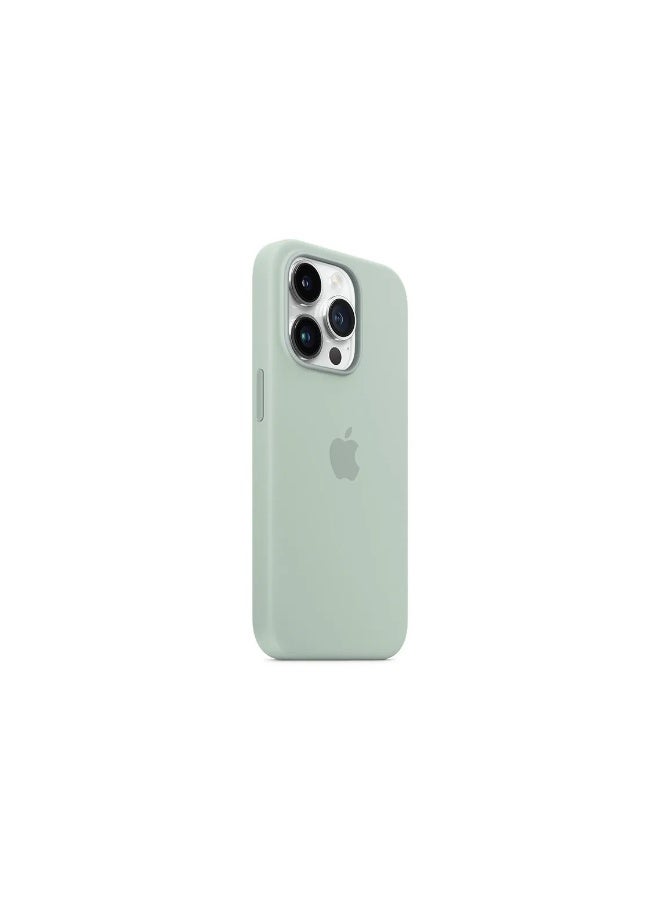 فريق ديلوكس غلاف سيليكون آيفون 14 برو مع MagSafe (Blue Succulent) - Image 2
