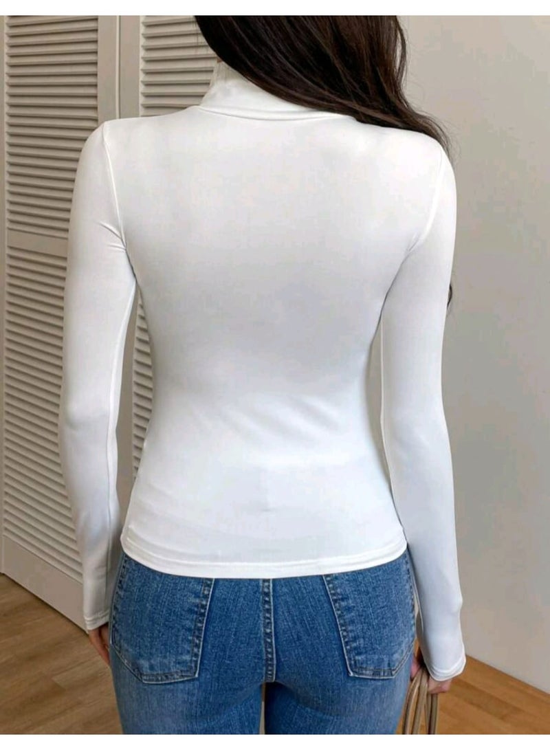 دازي بلوزة DAZY النسائية الأنيقة ذات الأكمام الطويلة والرومانسية الجميلة للأزياء اليومية - Image 4