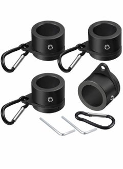 Flag Pole Rings, Aluminum Alloy Mounting Rings, 360 Degree Rotating Flagpole, Anti Wrap Flag Pole with Clip Hook, for 1 Inch Diameter Flag Pole 4 Pieces (Black) - pzsku/Z751E14225A123D64C45EZ/45/_/1720834298/03dd92a5-0e1d-4c2f-a994-2227d2e824ab