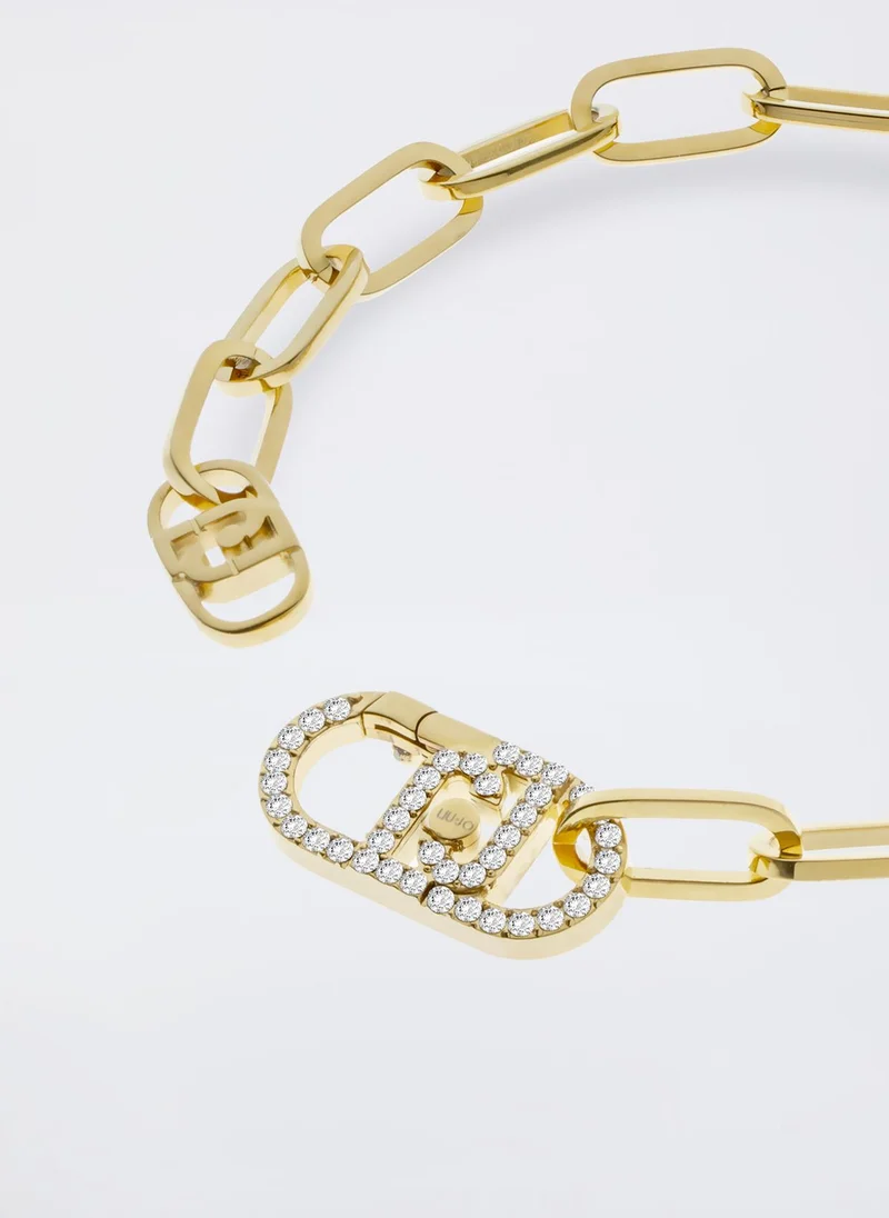 Liu Jo Bracelet with rhinestones on monogram element