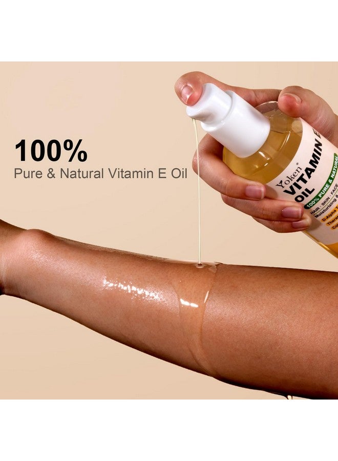 Yoken Vitamin E Oil 8 Fl Oz Organic Vitamin E oil for Skin Blend 60,000 IU Vitamin E oil for Scars Hair,Face,Nail,Scalp Perfect Bath and Body Oil Cold Pressed Hexane Free Non-GMO Gluten Free Formula - Image 3