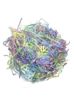 ECO SARRAS Multicolor shredded crinkle paper grass strips reusable recycled eco friendly packaging material for Diwali gift fillers wedding gift hampers product packaging premium shreds 500 GRAMS  - Image 2
