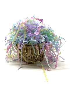 ECO SARRAS Multicolor shredded crinkle paper grass strips reusable recycled eco friendly packaging material for Diwali gift fillers wedding gift hampers product packaging premium shreds 500 GRAMS  - Image 1