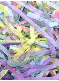ECO SARRAS Multicolor shredded crinkle paper grass strips reusable recycled eco friendly packaging material for Diwali gift fillers wedding gift hampers product packaging premium shreds 500 GRAMS  - Image 3