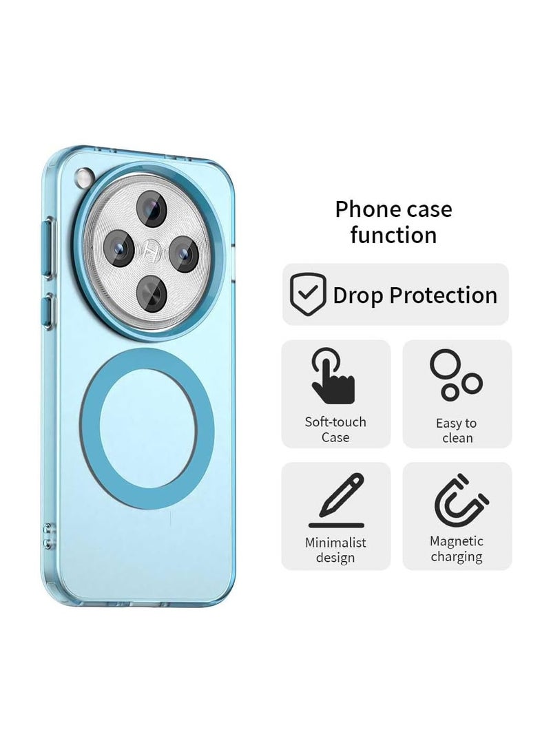 OPPO Find X8 Pro Protective Case, Compatible with MagSafe, Soft TPU + PC Hybrid Protective Case, Shock-Resistant Semi-Transparent Matte Back Scratch-Resistant Protective Case - Image 2