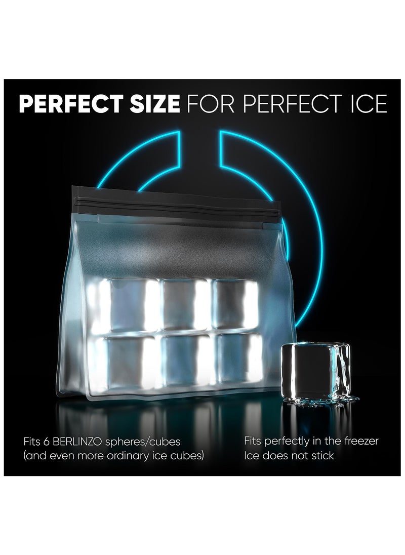 SYOSI Reusable Ice Storage Bag, Freezer Safe Leakproof Silicone and Plastic Free Lunch Bag, Ice Packs for Cooler, Leakproof Ice Bag, for Ice and Food Storage , for Camping Hiking Drinks, BPA Free, 2 Pack  - Image 3