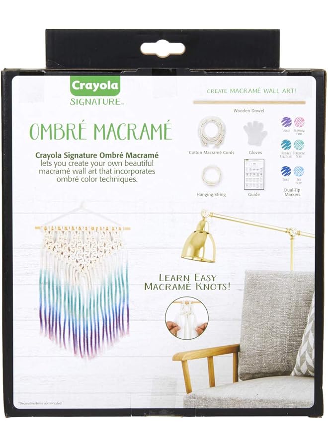 Crayola Signature Ombre Macrame Wall Hanging Kit - Image 4