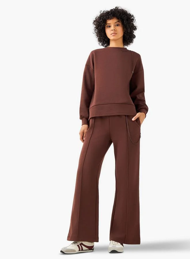 Splash FAV Regular Fit Sweatshirt with Chain Detail