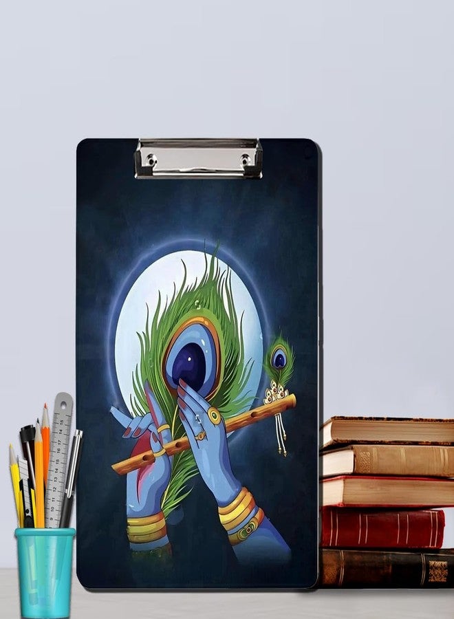 Glamorous Creation Krishna-Theme Printed Clipboard for Kids | A4 Size Writing Pad | Exam Board With Clip for Office Use - Image 3
