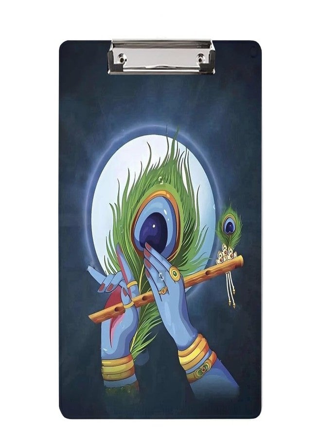Glamorous Creation Krishna-Theme Printed Clipboard for Kids | A4 Size Writing Pad | Exam Board With Clip for Office Use - Image 2