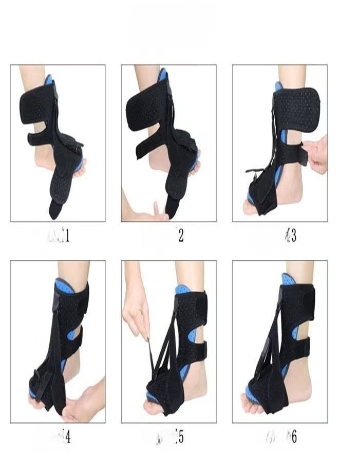 general Orthopedic Foot Drop Corrector Foot Arch Support Brace Rehabilitation Equipment Night Use Splint for Plantar Fascitis Multi Adjustable Ankle Brace for Plantar Fasciitis Elastic Dorsal Splint - Image 3