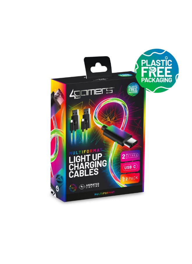 4gamers 2 charging cables, with LED light  - Image 3