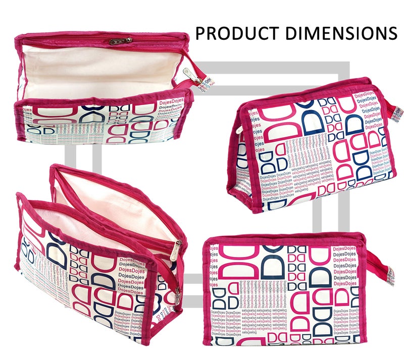 TULMAN Travel Cosmetic Pouch (Set of 3 Dojes Pink) - Multipurpose Organizer for Makeup, Jewelry, Toiletries & Accessories Organizer Synthetic Material - Compact & Lightweight - Unisex for Men & Women - Image 5